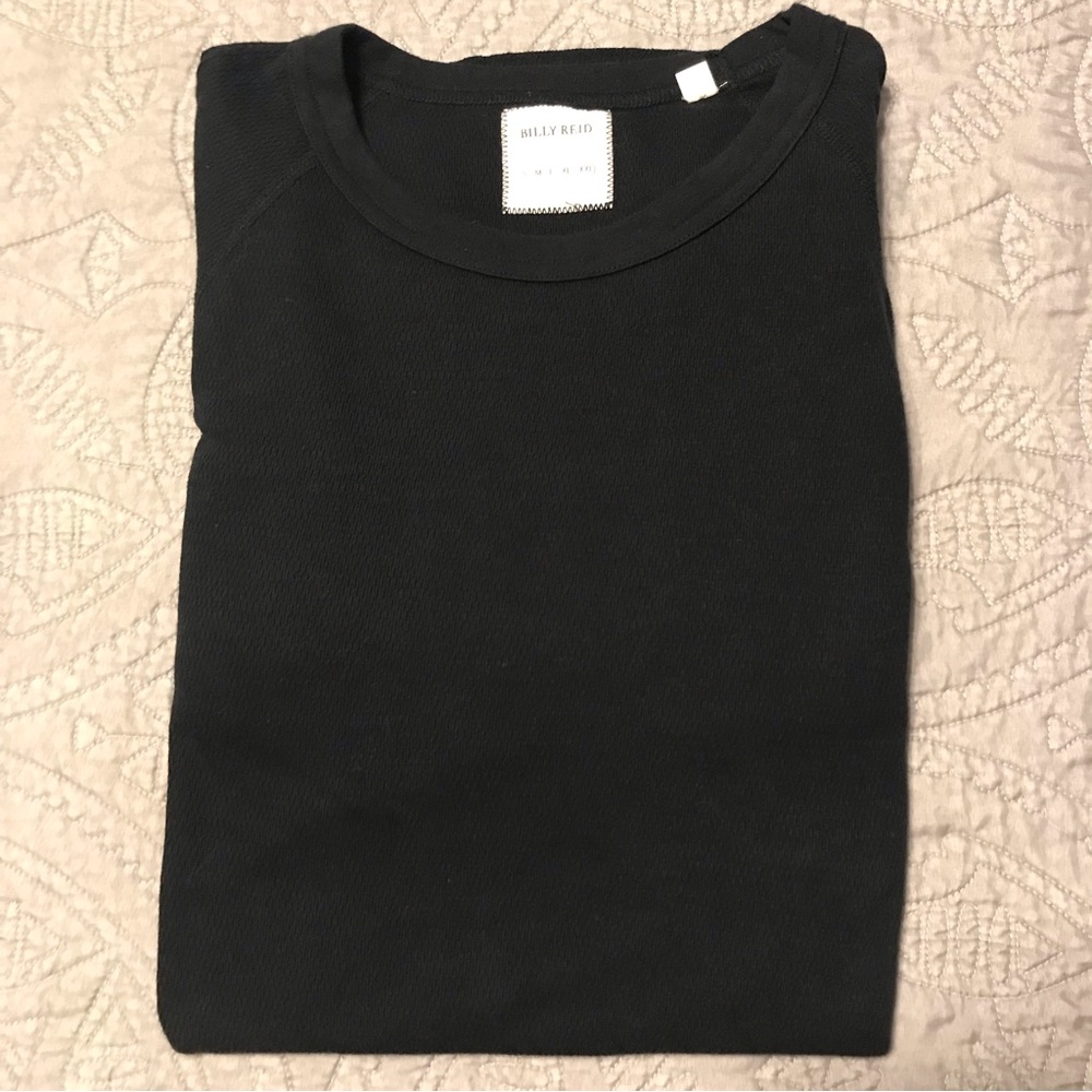 Billy Reid Mens Black Thermal Shirt 2XL